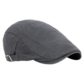 FBBULES Casual Men's Flat Cap Newsboy Berets Hat - Classic Mens Beret Duckbill Hat Vintage Driving Hat Cabbie Hunting Hat Spring Summer Autumn Sun Protect Adjustable 55-62 CM Grey