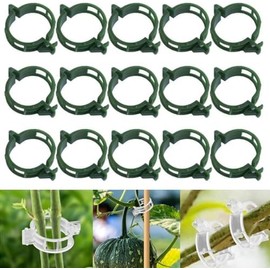 Clips de soporte de plantas, clips de plástico para plantas trepadoras, clips de fijación de plantas, clips de plantas de vides de jardín, clips de tomate (verde, 100 PCS)