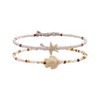 Asphinien Bohemian Beaded Anklets Set Multilayered Shell Starfish Conch Turtle