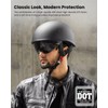 ILM Motorcycle Half Helmet with Sunshield Quick Release Strap Half
