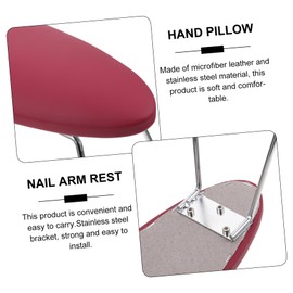 FOMIYES Nail Arm Rest Cushion Deep Microfiber for Manicure Essential Nail Art Tool for Salon Home Use and Training Convenient Hand Support