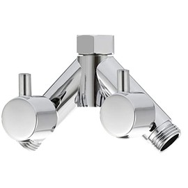 Tecmolog Brass Diverter Valve Shower Shut-Off Valve 2-Way Y Splitter 1/2 Inch for Shower Hose and Shower Head Chrome DSF014A
