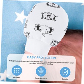 TOVINANNA Adorable Newborn Hat Set Scratch Glove Foot Cover Cotton Boys and Girls Hat Gloves Kit