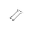 Leliafleury 2Pcs 10mm Ratchet Spanner Fixed Head, Combination Wrench, Polished