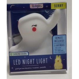 Ilogic 'Bunny' Led Night Light, 3 Light Modes, 12 Changing Colors