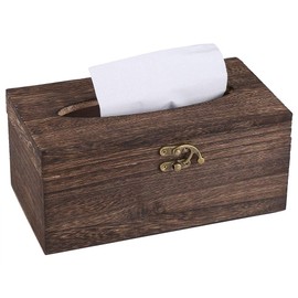 Wooden Tissue Box, 1 Piece Wooden Retro Tissue Box, Paper Napkin Holder, Home Office, Car, Decoration, Bathroom, Tissue Dispenser (#1)