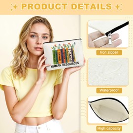 Mxrymvu Human Resources Gifts for Women Makeup Bag HR Appreciation Gifts HR Gift for Manager Coworker Cosmetic Bag HR Director Gift for Coworkers Colleague for Boss Day Retirement