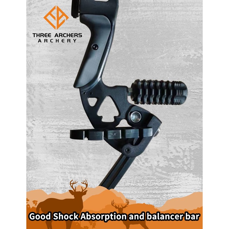 THREE ARCHERS Bow stabilizer Archery Bow Riser Extension Dampener Silencers