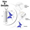 Urn Necklace for Ashes Cylinder Cremation Jewelry with Butterfly Cremation