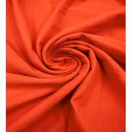 EOVEA - Cotton Spandex Stretch Fabric - Jersey Knit - T-Shirt Fabric 60" Wide | 10 oz (Orange, 1 Yard)