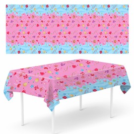 2Pcs Candyland Plastic Tablecloth,Colorful Lollipop Table Covers,Candyland Plastic Table Cover,Candyland Party Decorations for Birthday Parties, Baby Showers