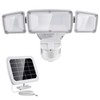 GLORIOUS-LITE Solar Security Lights 2400mAh LED Motion Sensor Light Outdoor,