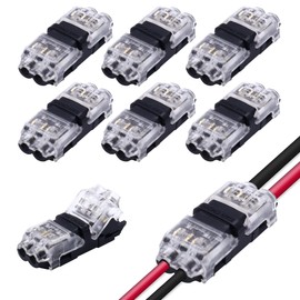 HISports Pack of 8 H Connectors Low Voltage H Tap Cable Connector Waterproof and Dustproof for Branching in Wires Connection Cable Required