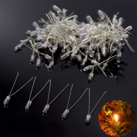 evemodel MP02W 100pcs 3mm 12V Clear Mini Blubs Warm White Light Grain of Wheat Bulbs