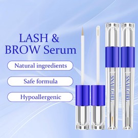 Eyelash and Eyebrow Growth Serum Set Nourishing & Enhancing for Thicker Brows and Grow Bows Faster, Longer, Fuller Looking Lash & Brow Dual System
