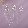 Teyglen Crystal Bride Wedding Hair Pins Pearl Hair Pins Clips
