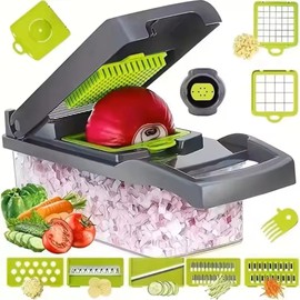 Shab's-Mart Vegetable Chopper & Slicer for Multifunction Heavy Duty 15-in-1