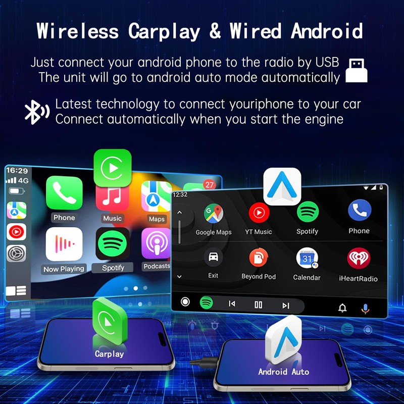 for 2013-2017 Nissan Sentra Radio with Wireless Carplay&Android Auto,2G RAM