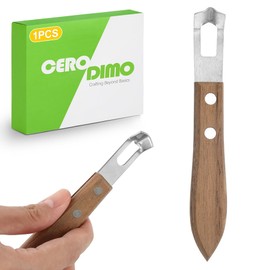 CeroDimo Channel Knife Lemon Peeler - Citrus Zester Tool with Wooden Handle, Stainless Steel Lemon Twist and Orange Peeler, Perfect Bar and Cocktail Garnish Tool