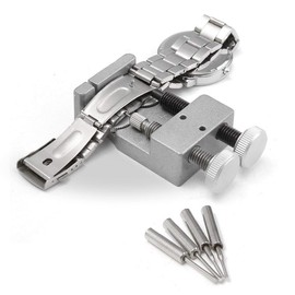 LLF Watch Strap Link Remove Repair Tool Kit, New Metal Watch Band Strap Link Pin Remover Remove Repair Tool Kit for Watchmakers with 4 Extra Pins