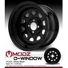 MODZ® D-Window Glossy Black 14" Steel Golf Cart Wheel