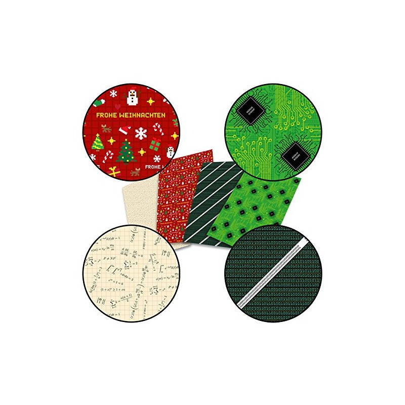 Geek Wrapping Paper: Christmas Set of 3