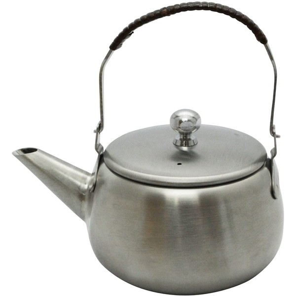 Matte Texture Brushed Stainless Steel Teapot, 12.2 fl oz (360 ml), Made in Japan, Includes Tea Strainer, Anti-Slip, Easy to Pinch and Clean Design, Creates a Japanese Modern Space with Beautiful