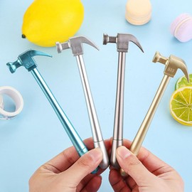 Operitacx Pack of 12 Hammer Ballpoint Pens Tool Shaped Pens Novelty Gel Ink Pens Colourful Writing Pens for Children Parties Gift Items Stationery