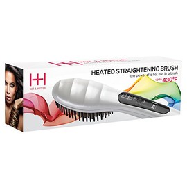 Annie H and H Heated Straightening Brush, White