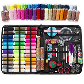 Kit de Costura, Costurero con 229 Piezas Accesorios, Portátil Kit Coser Profesional con Tijeras, Dedal, Hilo, Agujas,Cinta Métrica, Caja de Costura para Bricolaje,Inicio,Viaje,Principiantes,Emergencia