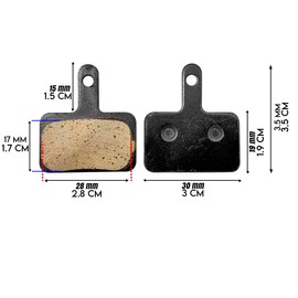 Lecute 4 Pares Pastillas de Freno de Disco de Ceramica para Bicicleta Balatas Repuestos con Resorte a presion Bici para B01S M375 M395 M416 M445 M446 M485 M486 M515 M525 de Resina semimetálica