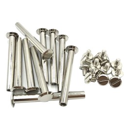 UGPLM 10 Binding Screws Posts Assortment Set for Scrapbook Photo Albums Binding and Leather Saddles Purses Belt Repair, 10x55mm