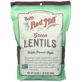 Bob's Red Mill Green Lentils, 24oz (Pack of 4) - Non GMO, Vegan, Kosher