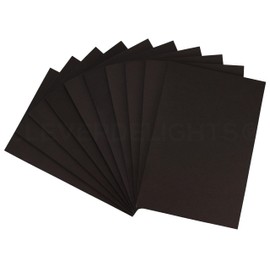 CleverDelights 8 x 12 Inch Black Foam Sheets - 10 Pack - 1/4" (6mm) Extra Thick Craft Sheets