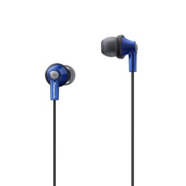 Panasonic RP-HJE150M-A In-Ear Earphones, Wired with Microphone, Blue