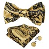 DiBanGu Gold Bow Ties for Men Self Tie Bow Tie