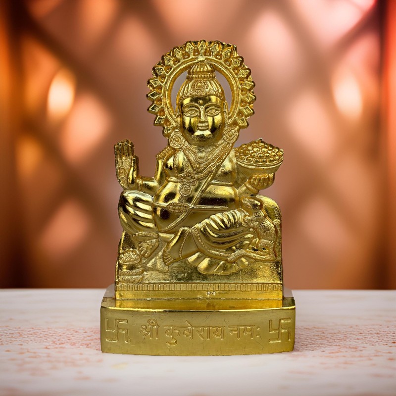 Salvus App SOLUTIONS Laxmi Kuber Idol/Lakshmi Kuber Statue/Murti 100% Small