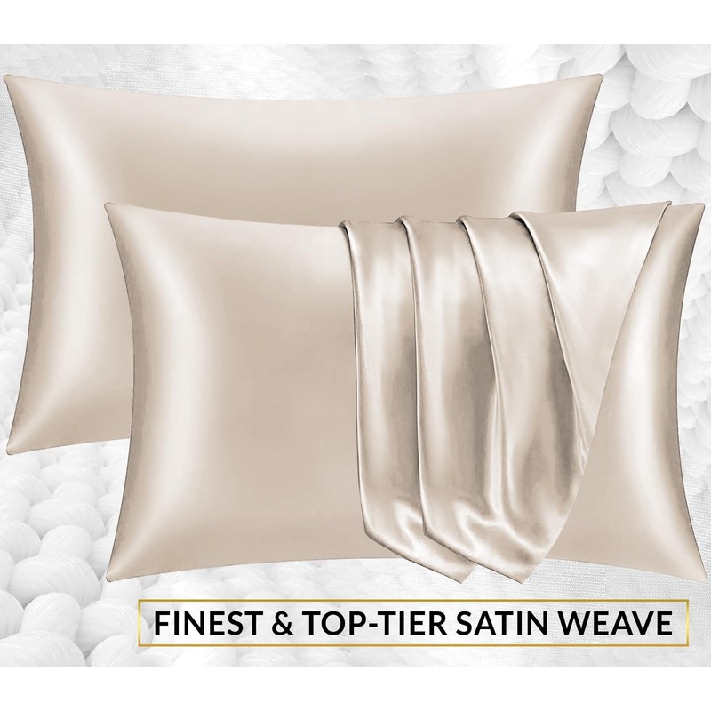 Pamposh Satin Silk Pillowcases For Hair And Skin 4 Pack