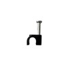 100 x 6mm Black Round Cable Clips with Nail Fixings