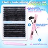 wiwoseo Fluffy Individual Eyelashes Kit 100D+120D Lash Extension kit Russian
