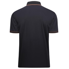 Alex Vando Mens Zipper Golf Shirt Moisture Wicking Zip Up Solid Fashion Polo Shirts,Black,L