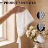 White Lace Head Scarf, Floral Apron Triangle White Head Scarf