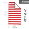 Allgala Oversize 40x70 Inch (1x1.8M) Cabana Stripe Design Microfiber Beach