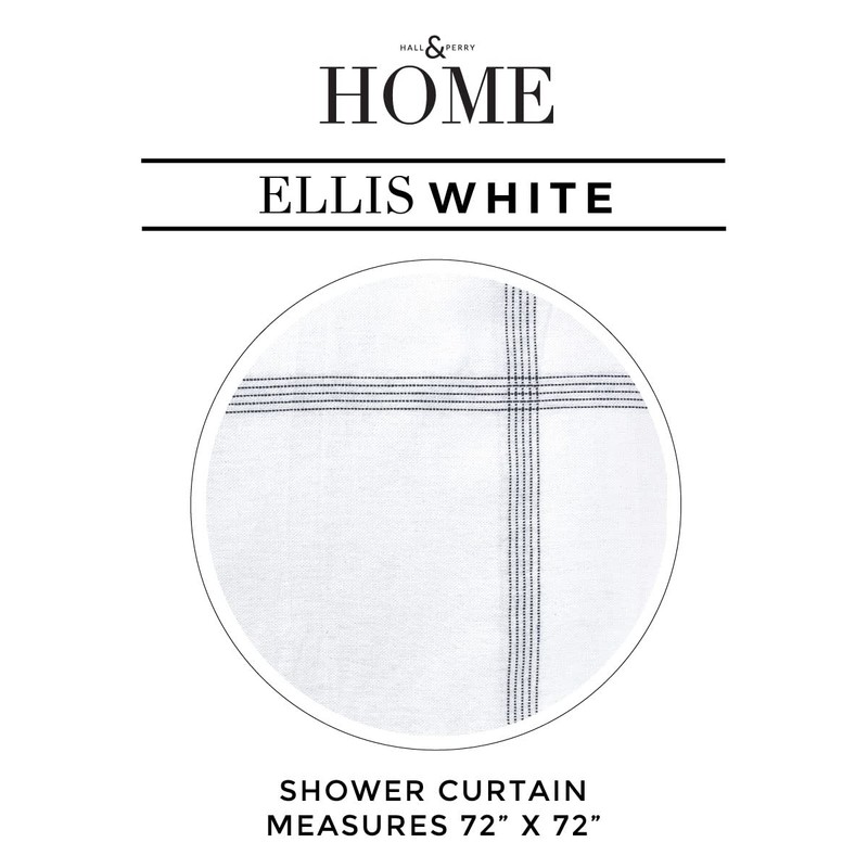 HALL & PERRY The Grid Ellis White and Black Fabric