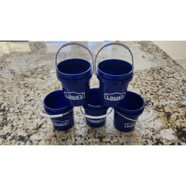 Lowe’s LOT OF 5! Lowe’s Mini Bucket 0.5-Quart BPA-Free Poly Paint Buckets Tik Tok Viral