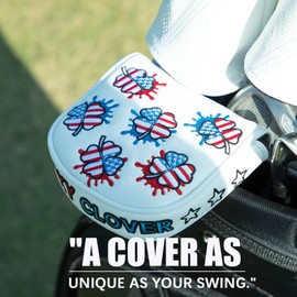 Aliennana Mallet Putter Headcover USA Style Magnetic Closure for LAB DF3 Putter Premium Embroidery PU Leather