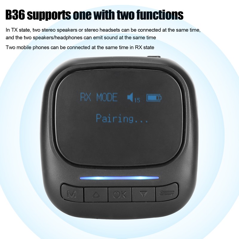 B36 2 in 1 Bluetooth 5.0 Transmitter Receiver Portable Wireless