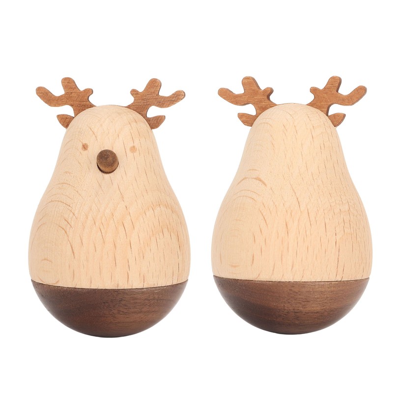 Deer Wobbler Cute Exquisite Sturdy Durable Wood Decorative Eye Catching