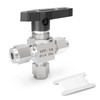 TAISHER 1PCS 304 Stainless Steel 3 Way Compression Tube Valve,