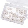 EMTPJAL 6mm Pearl Buttons, 50 Pack White Resin Sewing Buttons